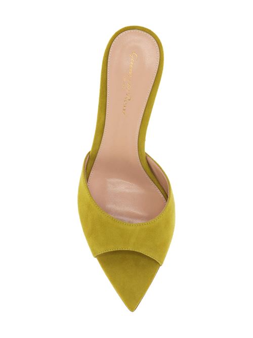 Sandali in pelle scamosciata verde Gianvito Rossi | G1511055RICCAMPISTACCHIO